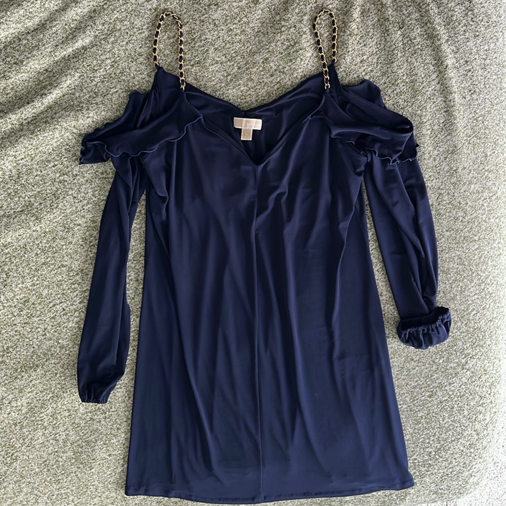 Michael Kors Navy V-Neck Top